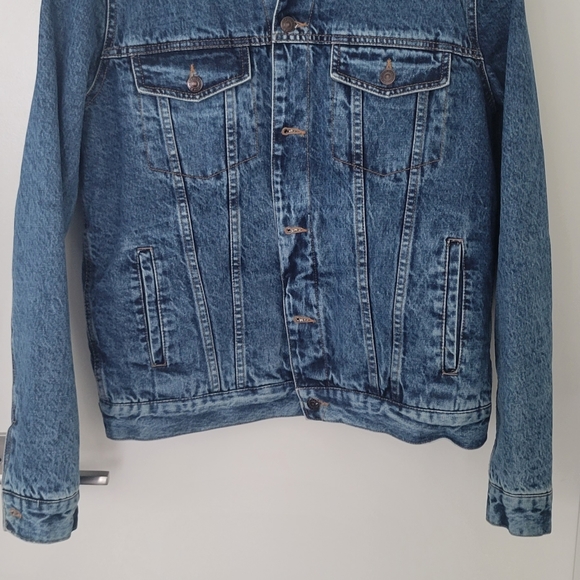 Mens Sheep skin lined Jean Jacket - Picture 3 of 9